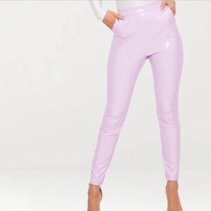 Bubblegum pink Vinyl pants